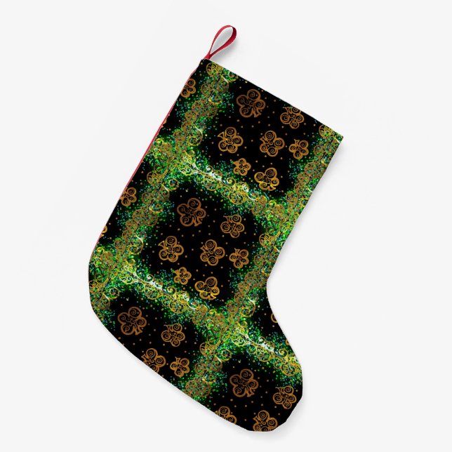 Saint Patty Art Small Christmas Stocking (Front (Hanging))