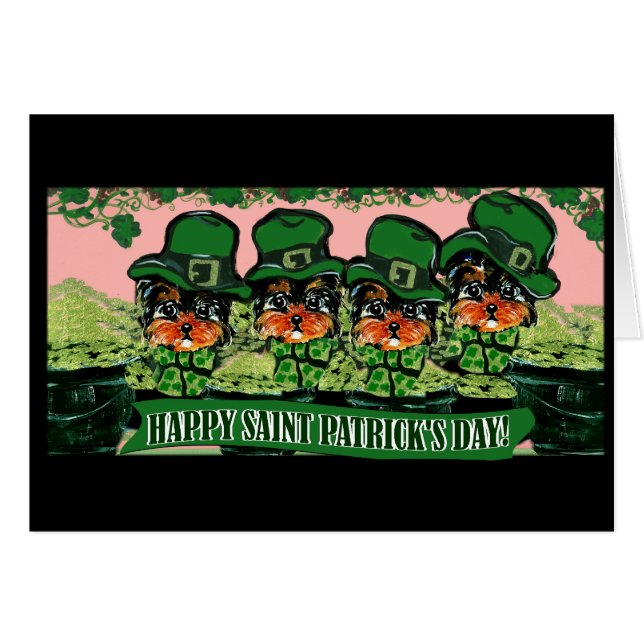 Saint Patty Yorkie Poos (Front Horizontal)