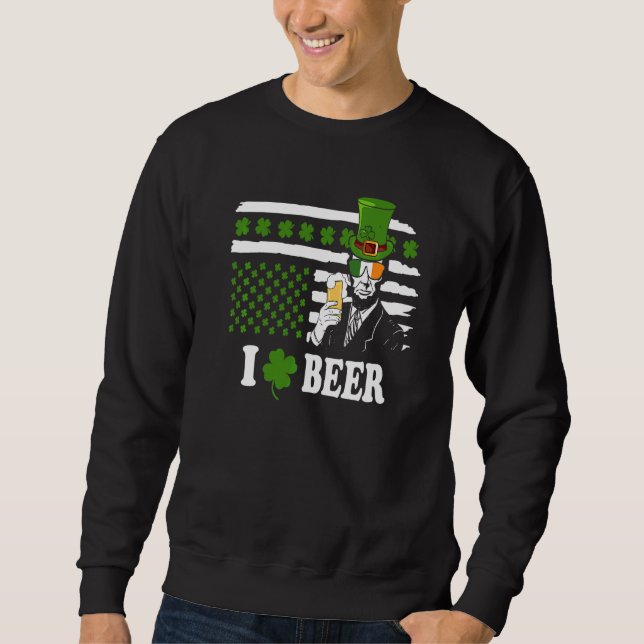 Saint Pattys Tee & Irish Day Abraham Lincoln Beer  (Front)