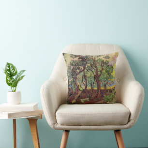 Saint Paul Hospital and Garden by Vincent van Gogh Cushion