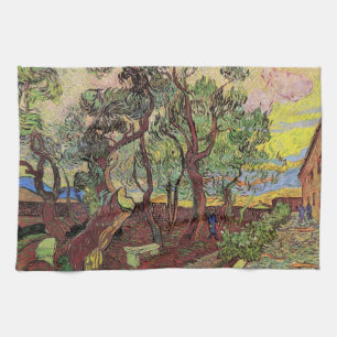 Saint Paul Hospital and Garden by Vincent van Gogh Tea Towel