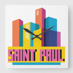 Saint Paul in Design Square Wall Clock