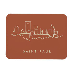 Saint Paul, Minnesota Skyline Magnet