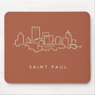 Saint Paul, Minnesota Skyline Mouse Pad