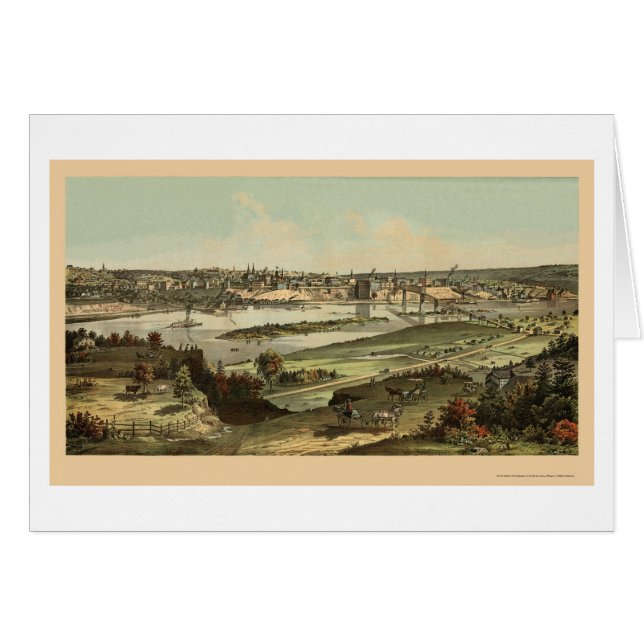 Saint Paul, MN Panoramic Map - 1874 (Front Horizontal)