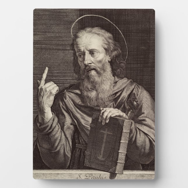 Saint Paul the Apostle Patron Saint of Writers Plaque (Front)