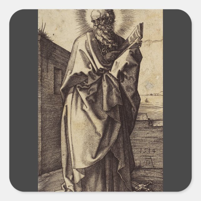 Saint Paul the Apostle Teacher of Nations Art Square Sticker (Front)