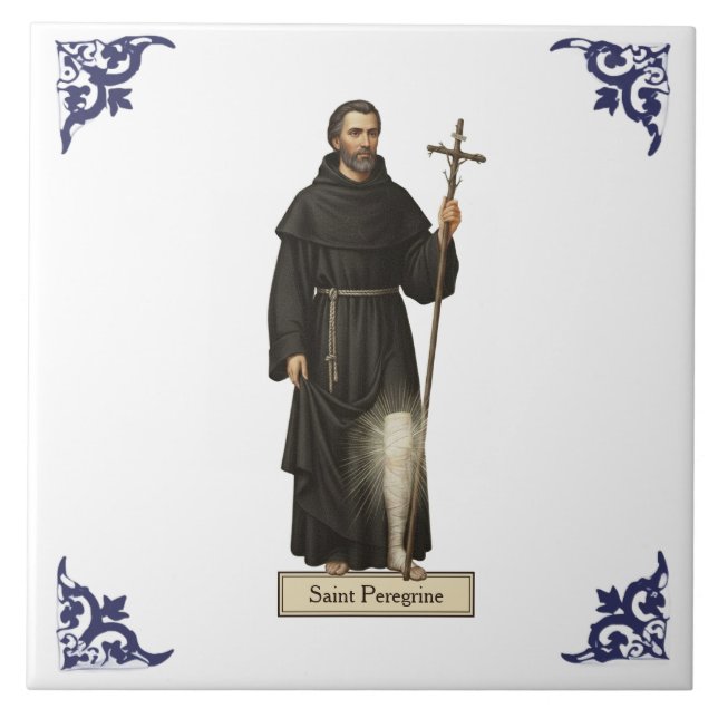 Saint Peregrine Religious Tile (Front)