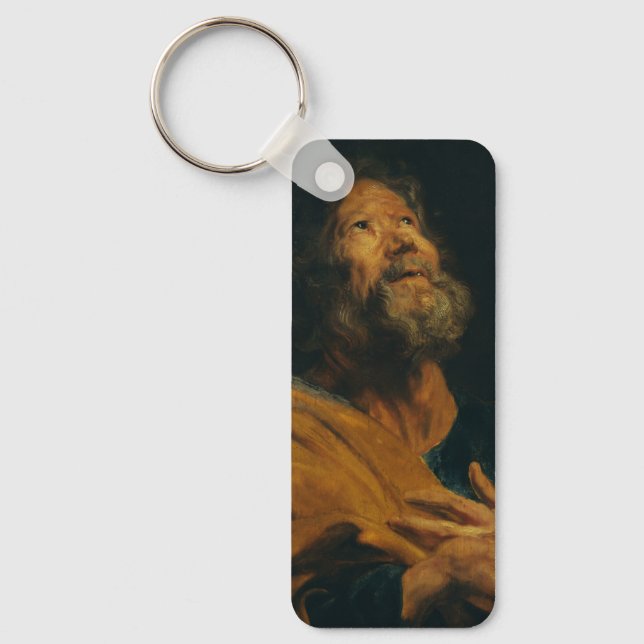 Saint Peter by Antoon van Dyck Key Ring (Front)