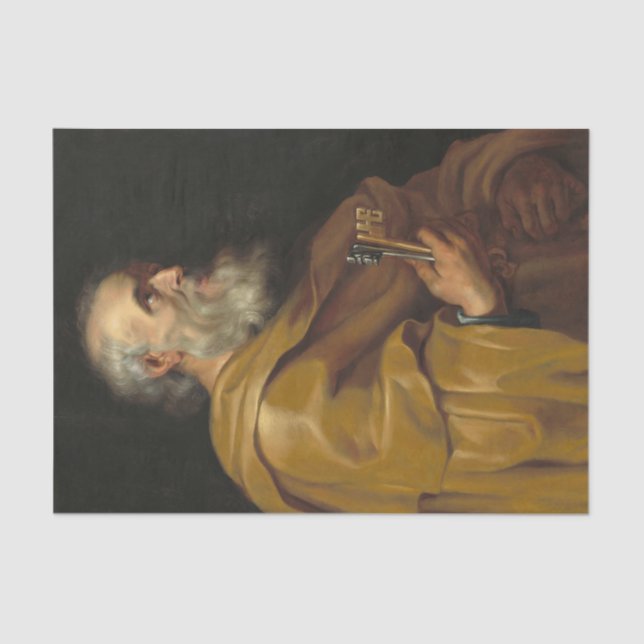 Saint Peter by Peter Paul Rubens Tissue Paper (Front)