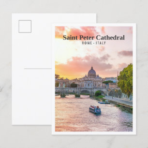 Saint Peter Cathedral Rome Italy Postcard
