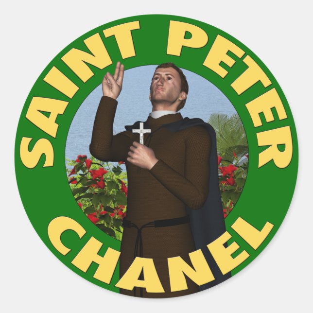 Saint Peter Chanel Classic Round Sticker (Front)