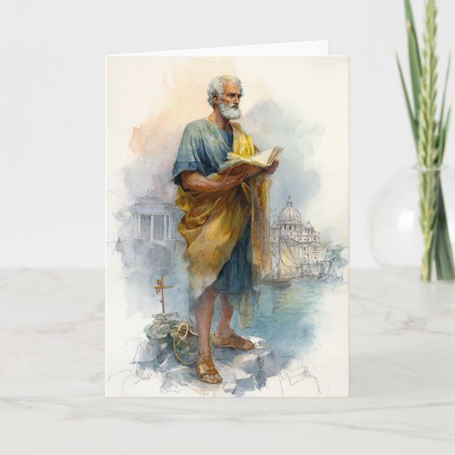 Saint Peter Reading by the Sea Card (Front)