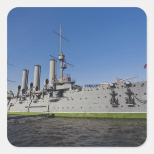 Saint Petersburg, Cruiser Aurora Square Sticker
