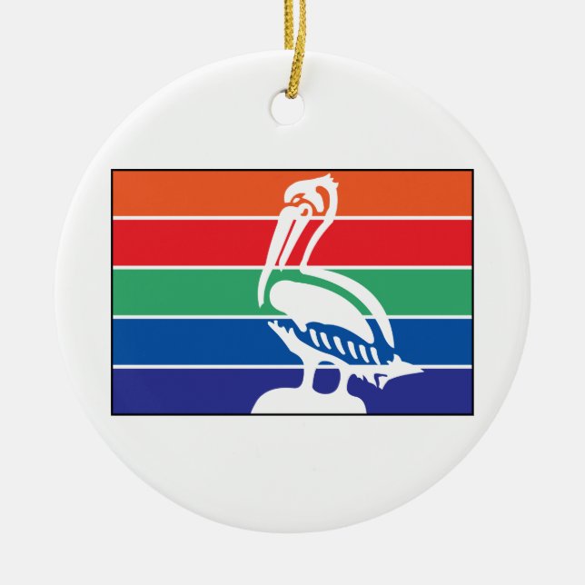 Saint Petersburg Florida Ceramic Tree Decoration (Front)