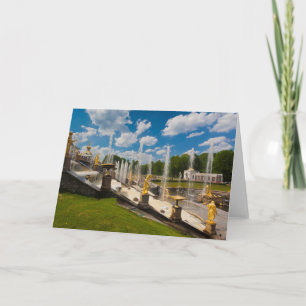 Saint Petersburg, Grand Cascade fountains Holiday Card
