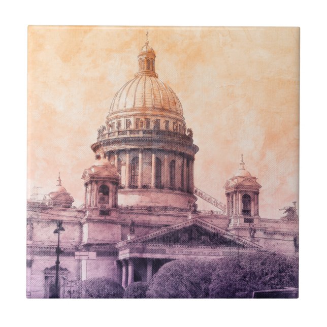 Saint Petersburg Russia Ceramic Tile Wall Decor (Front)