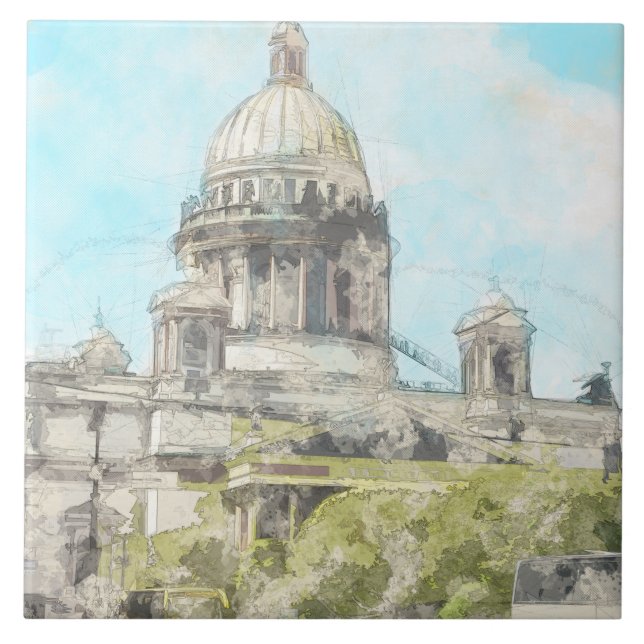 Saint Petersburg Russia Ceramic Tile Wall Decor (Front)