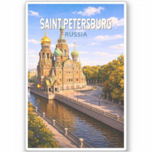 Saint Petersburg Russia Illustration Travel Art