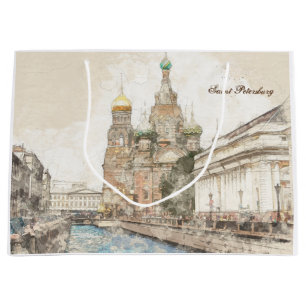 Saint Petersburg Russia Large Gift Bag – Artistic