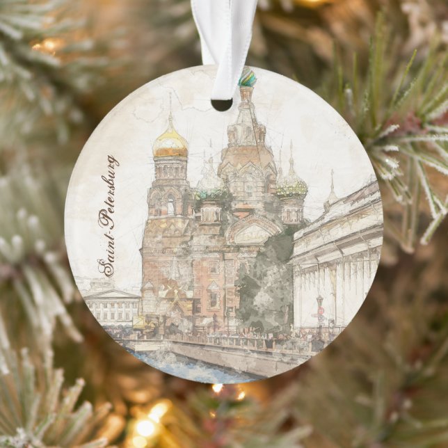 Saint Petersburg Russia Ornament – Travel Souvenir (Tree)