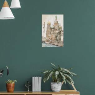 Saint Petersburg Russia Poster – Vintage Travel 