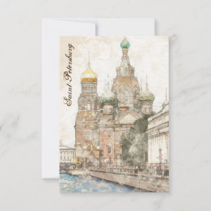 Saint-Petersburg, Russia Thank You Card