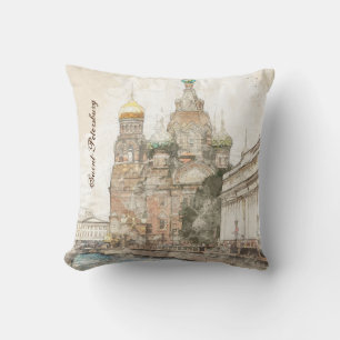 Saint Petersburg Russia Throw Pillow – Elegant