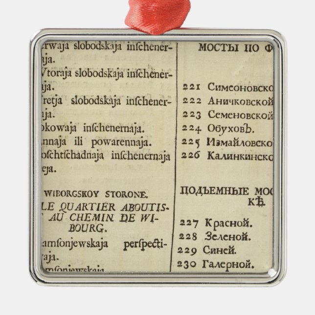 Saint Petersburg, Russia Title Page Index Page 3 Metal Tree Decoration (Front)