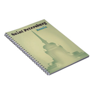 Saint Petersburg Russia vintage style travel print Notebook