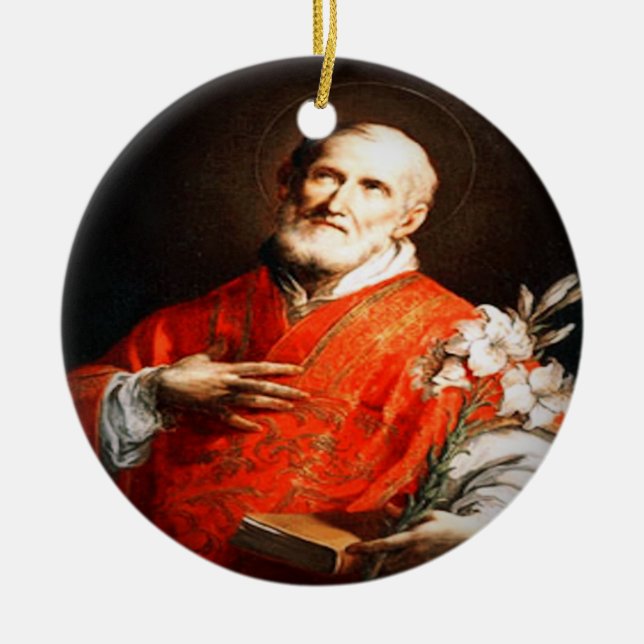 Saint Philip Neri Ceramic Tree Decoration (Front)