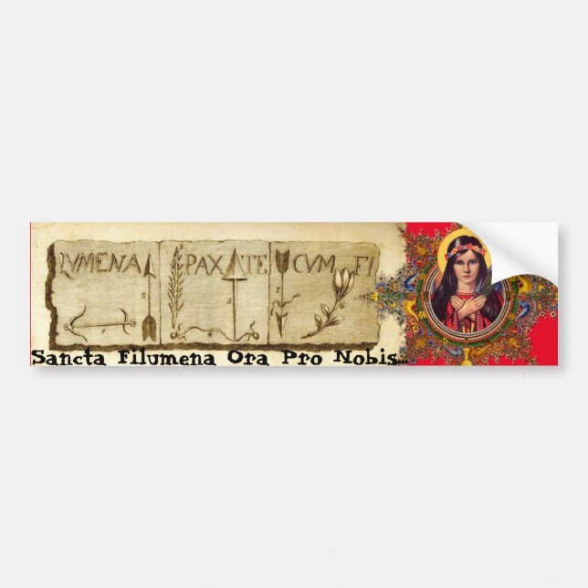 Saint Philomena Bumper Sticker (Front)