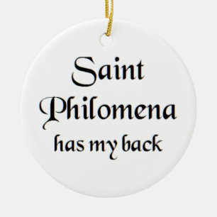 saint philomena ceramic tree decoration