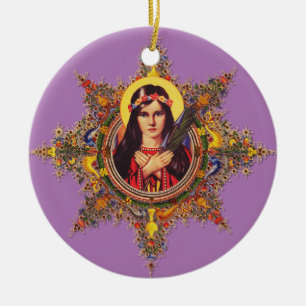 Saint Philomena  Ceramic Tree Decoration