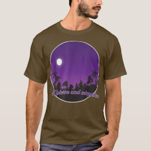 saint pierre and miquelon By night with Palms  T-Shirt