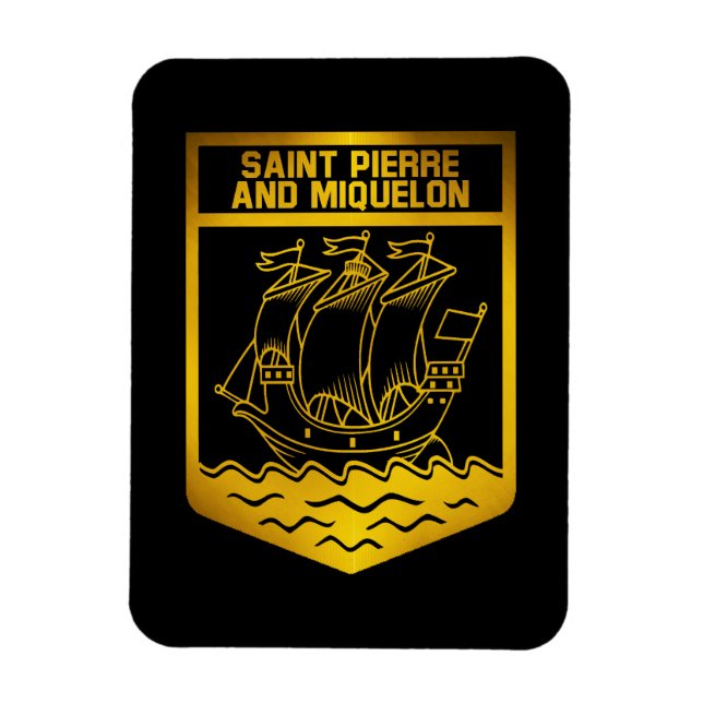 Saint Pierre and Miquelon Emblem Magnet (Vertical)