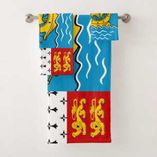 Saint Pierre and Miquelon Flag Bath Towel Set