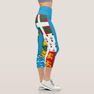 Saint Pierre and Miquelon Flag Capri Leggings