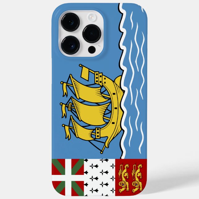 Saint Pierre and Miquelon flag Case-Mate iPhone Case (Back)