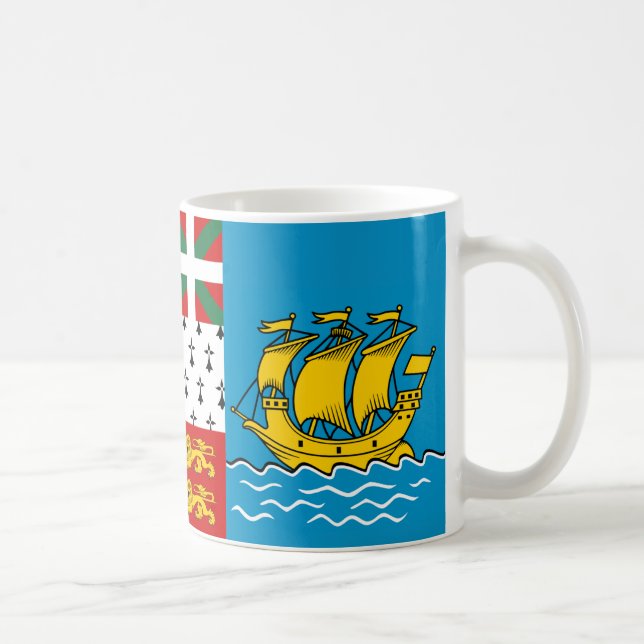 Saint Pierre and Miquelon Flag Ceramic Coffee Mug (Right)