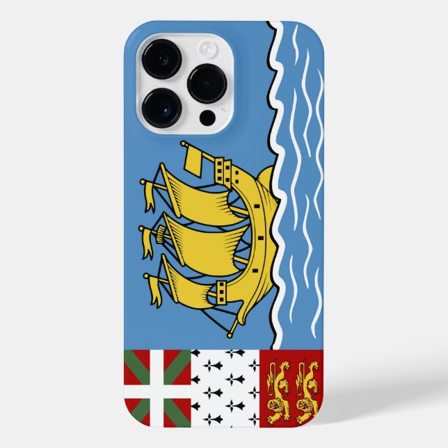 Saint Pierre and Miquelon flag iPhone Case (Back)