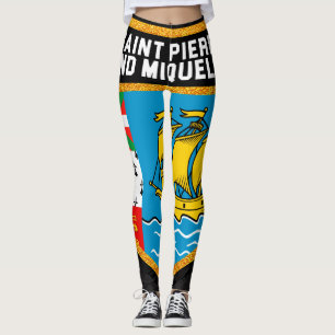 Saint Pierre And Miquelon Flag Leggings