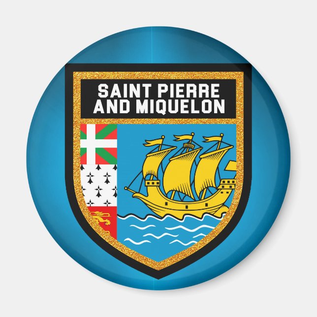 Saint Pierre And Miquelon Flag Magnet (Front)