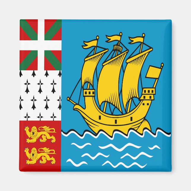 Saint Pierre and Miquelon Flag Magnet (Front)