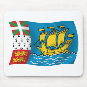 Saint Pierre And Miquelon Flag Mousepad