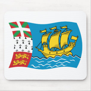 Saint Pierre And Miquelon Flag Mousepad