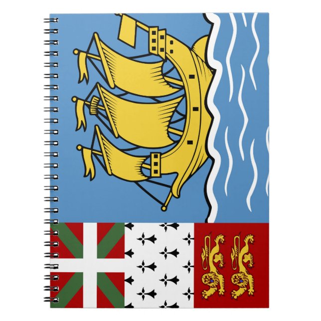Saint Pierre and Miquelon flag Notebook (Front)