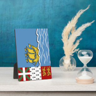 Saint Pierre and Miquelon flag Plaque