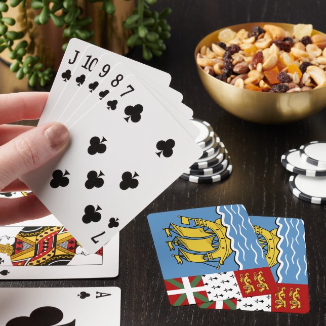 Saint Pierre and Miquelon flag Playing Cards (In Situ)