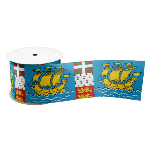 Saint Pierre and Miquelon Flag Satin Ribbon